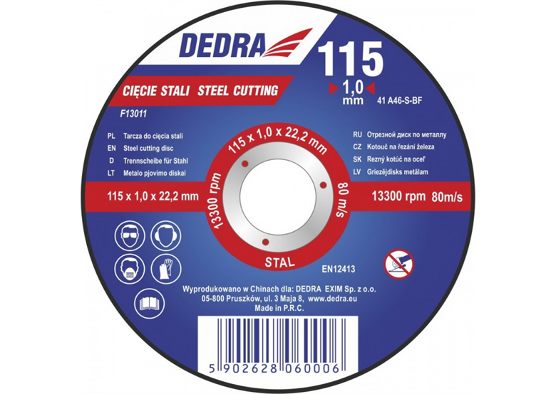 Zaagblad voor staal 125mm Dedra F13022