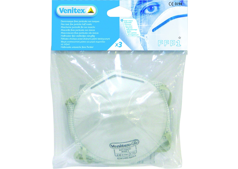 Stofmasker met filter FFP1 3 stuks DeltaPlus Venitex M3FP1