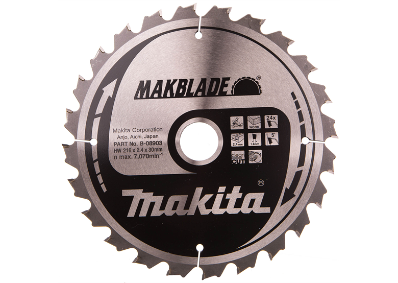 Zaagblad MAKBLADE MSC21624G 216x30mm T24 Makita B-08903