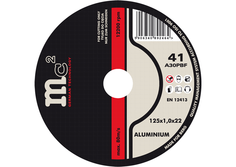 Zaagblad voor aluminium  125x1,0x22mm MC2 9409612500