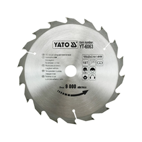 Zaagblad voor hout, met wolfraam 185x20mm T18 Yato YT-6063