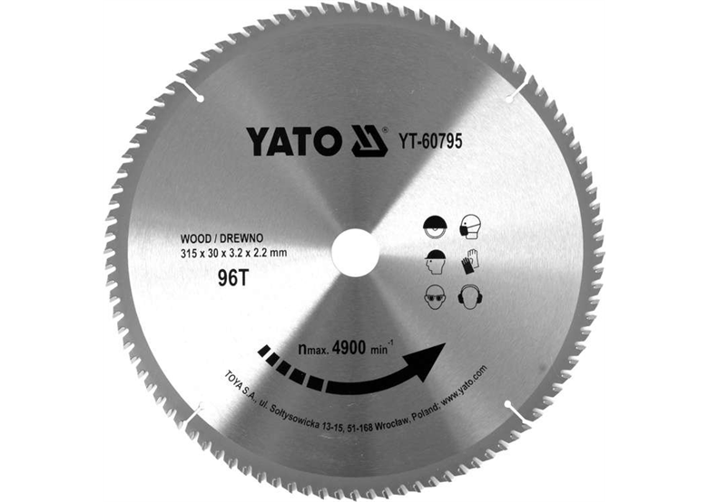 Zaagblad Widia voor hout 315x30mm Yato YT-60795