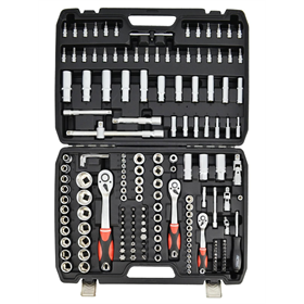 Dopsleutels 1/2", 1/4", 3/8", set van 173 elementen Awtools AW39173BL