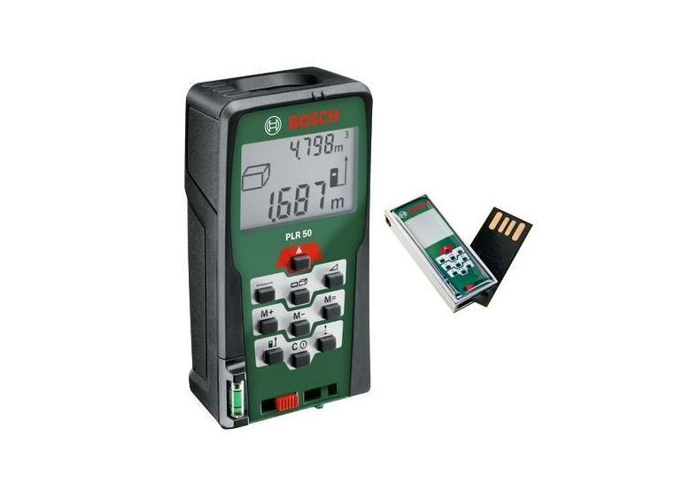 Laserafstandsmeter PLR 50 + 4GB USB stick Bosch 0603016322