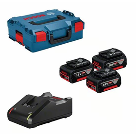 3x accu GBA 18V 5.0Ah, Oplader GAL18V-40 en L-BOXX 136 koffer Bosch 0615990L3T