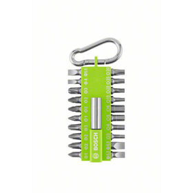 Schroefbitsets met karabijnhaak 21-delige (green) Bosch 2607002823