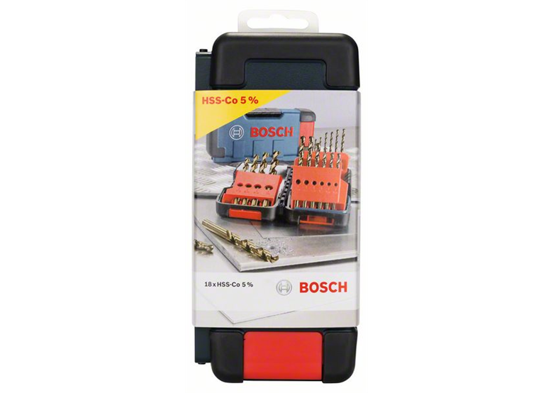 18- delige   metaalborenset  HSS-Co Toughbox, DIN 338, 135° Bosch 2607017047