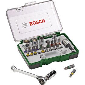 Schroefbit- en ratelset 27 delig Bosch 2607017160