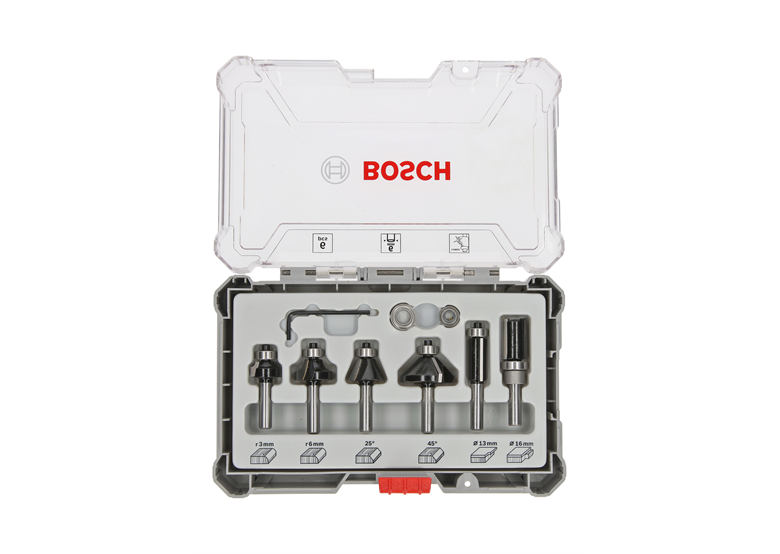 Freesset 6 mm, 6-delige Bosch 2607017468