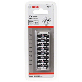 8- delige  schroefbitset   Impact Control Bosch 2608522323