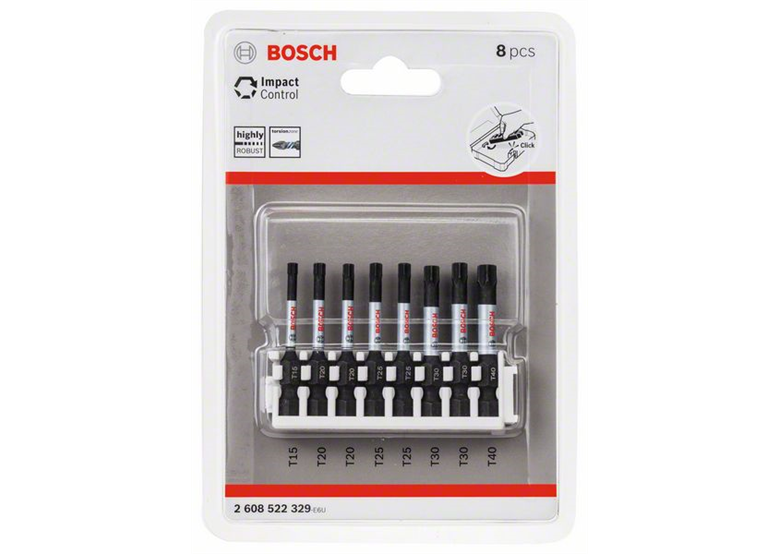 8- delige  schroefbitset   Impact Control Bosch 2608522329