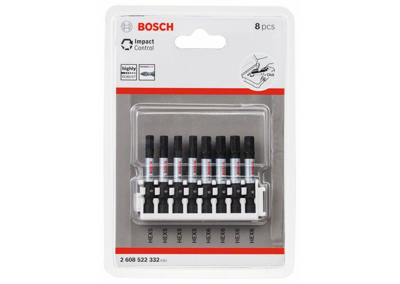 8- delige  schroefbitset   Impact Control Bosch 2608522332