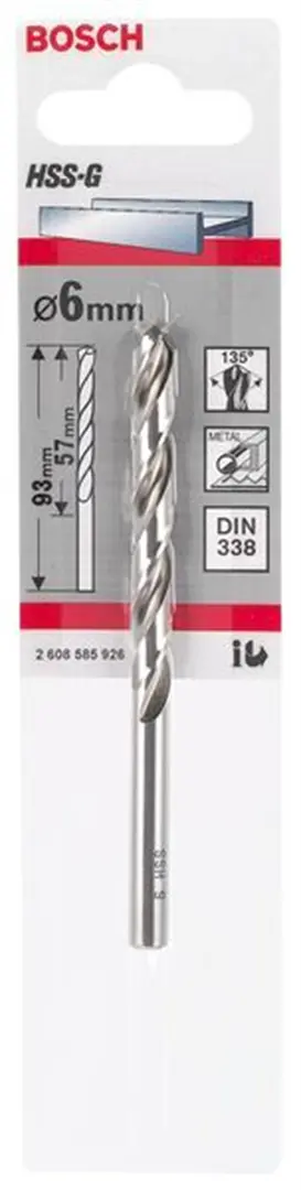 Metaalboren HSS-G, DIN 338 Bosch 2608585921