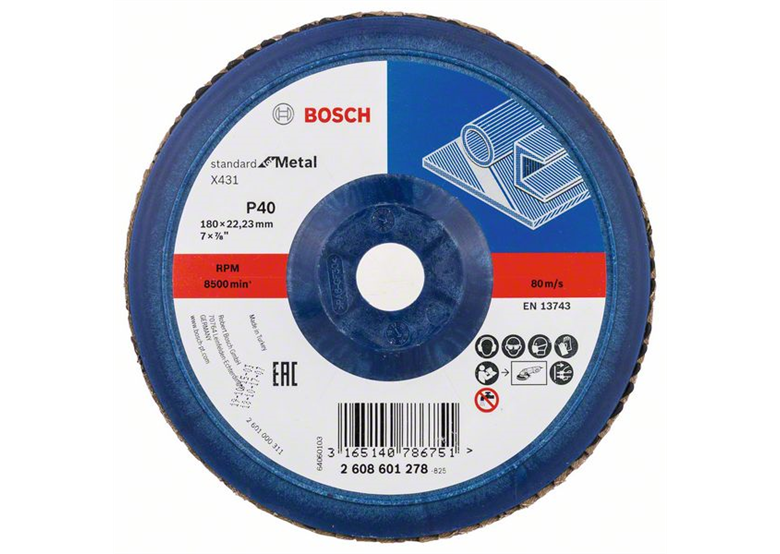 Lamellenschuurschijf X431, Standard for Metal Bosch 2608601278