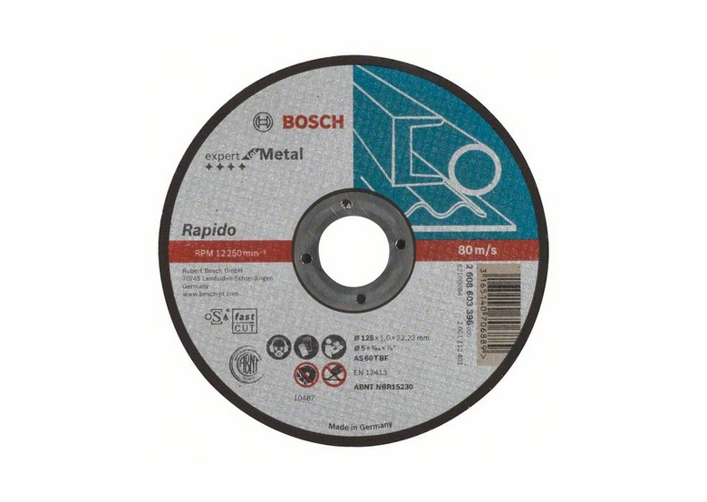 Doorslijpschijf Recht Expert for Metal – Rapido Bosch 2608603396