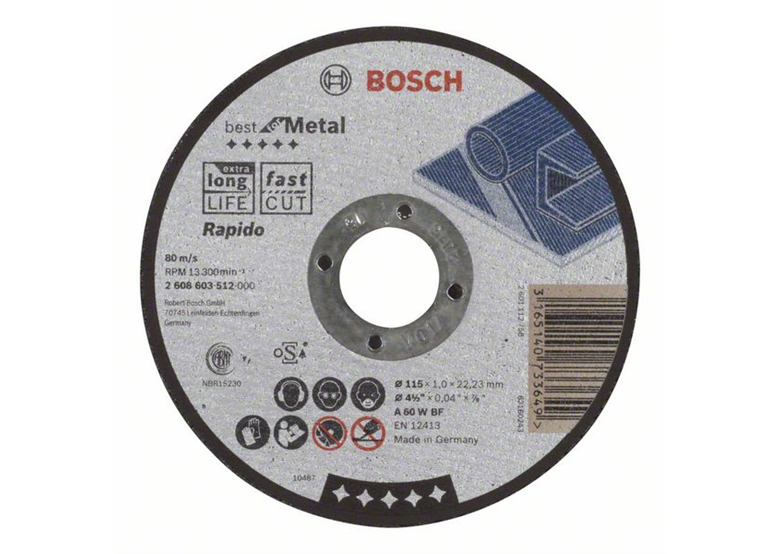 Doorslijpschijf Recht Best for Metal – Rapido Bosch 2608603512