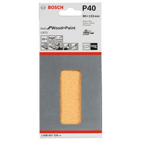 Schuurpapier C470, verpakking  10  st. Bosch 2608607228