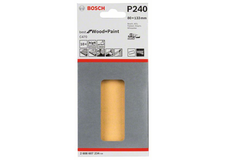 Schuurpapier C470, verpakking  10  st. Bosch 2608607234
