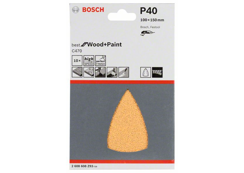 Schuurpapier C470, verpakking  10  st. Bosch 2608608Z93