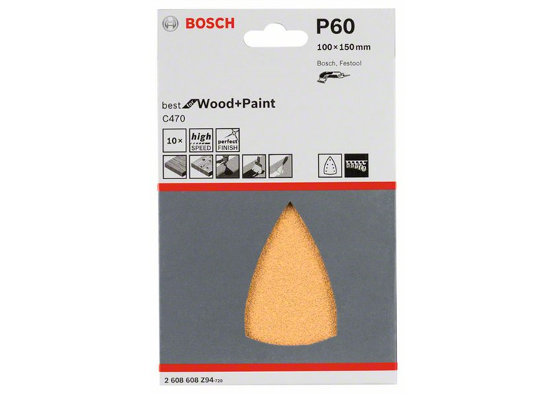 Schuurpapier C470, verpakking  10  st. Bosch 2608608Z94