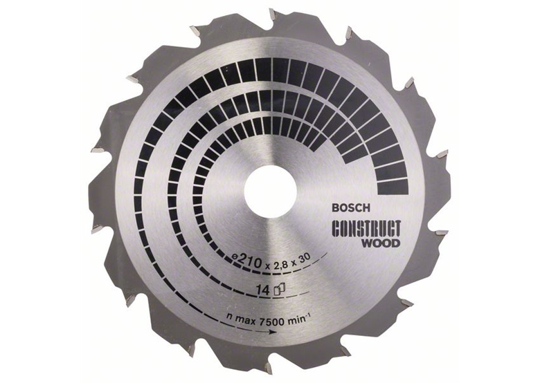 Cirkelzaagblad Construct Wood 210x30mm T14 Bosch 2608640634