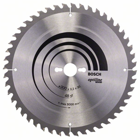 Cirkelzaagblad Optiline Wood 300x30mm T48 Bosch 2608640672