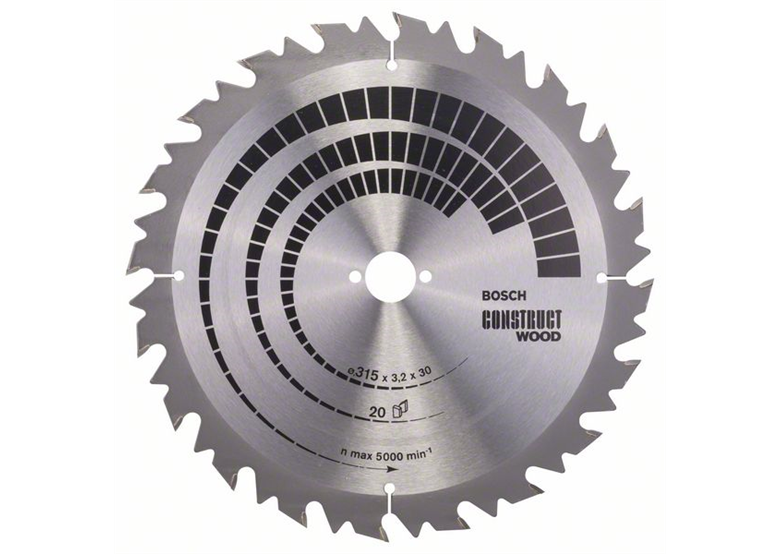 Cirkelzaagblad Construct Wood 315x30mm T20 Bosch 2608640701