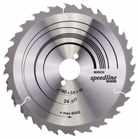 Cirkelzaagblad Speedline Wood 190x30mm T24 Bosch 2608640801