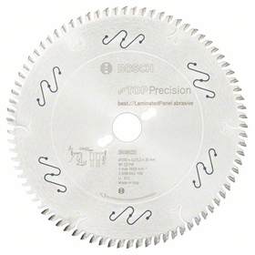 Cirkelzaagblad Top Precision Best for Laminated Panel Abrasive 250x30mm T80 Bosch 2608642109