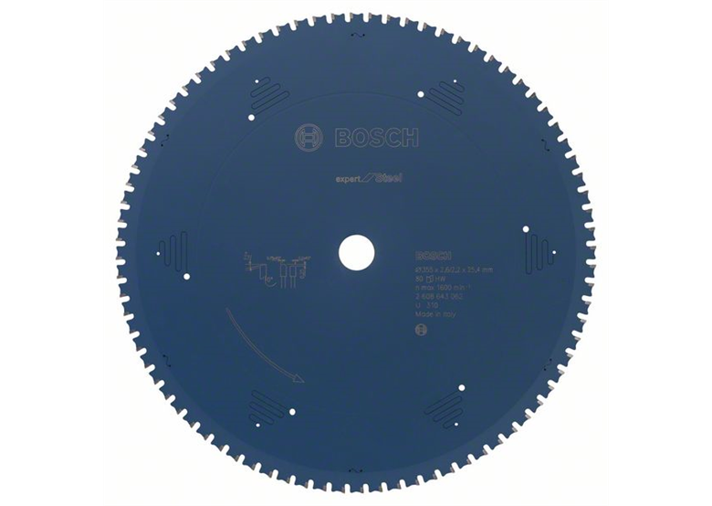 Cirkelzaagblad Expert for Steel 355x25,4mm T80 Bosch 2608643062