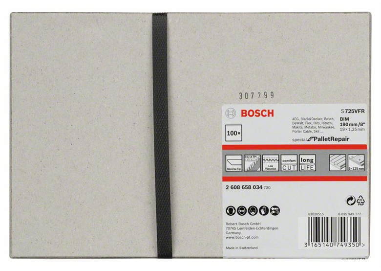 Reciprozaagblad S 725 VFR Bosch 2608658034