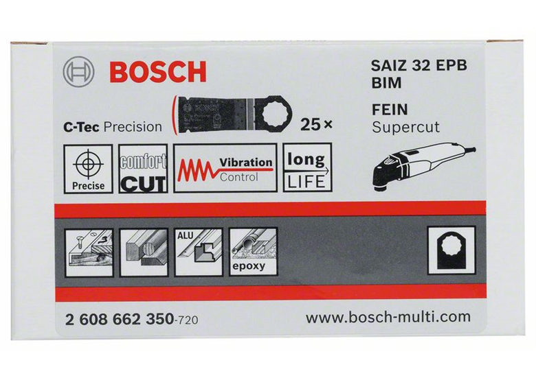 Invalzaagblad BIM  SAI met 32 EPB Wood and Metal Bosch 2608662350