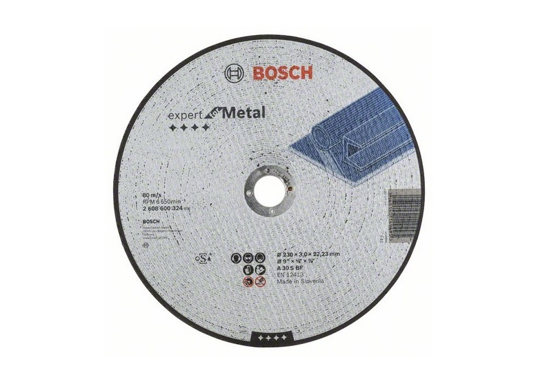 Doorslijpschijf voor metaal 230x22,23x3mm Bosch A 30 S BF