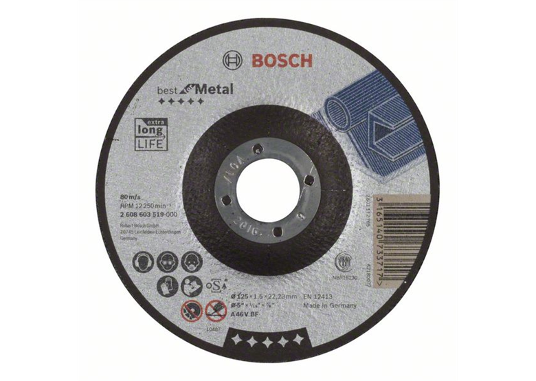 Doorslijpschijf gebogen 125x22,23x1,5mm Bosch Best for Metal