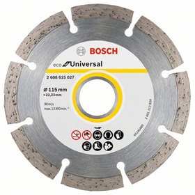 Diamantdoorslijpschijf Segment 115x22,23mm 10st Bosch ECO for Universal