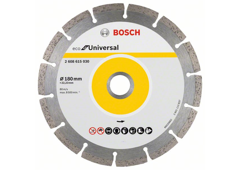 Diamantdoorslijpschijf Segment 180x22,23mm Bosch Eco for Universal Segmented