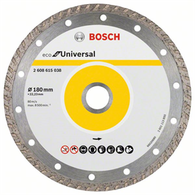 Diamantdoorslijpschijf Segment 180x22,23mm Bosch Eco for Universal Turbo