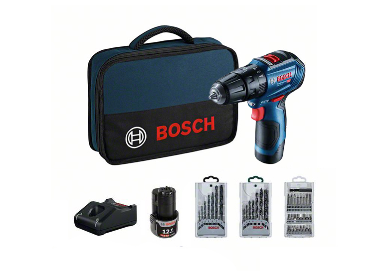 Klopboor-/schroefmachine met accessoires Bosch GSB 12V-30