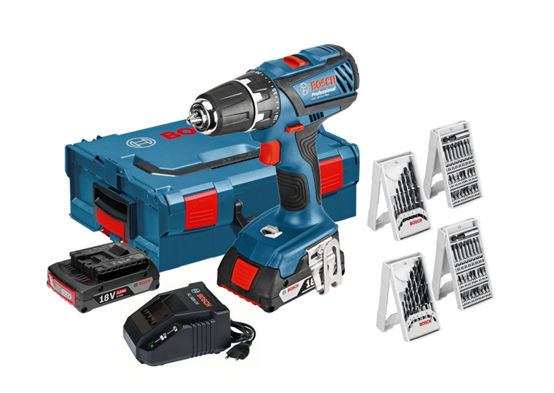 Boor-schroefmachine met accessoires Bosch GSR 18-2-LI Plus