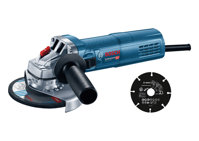 Haakse slijper met het universele schijf Multi Wheel Bosch GWS 9-125 S