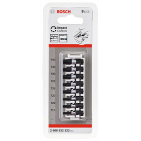8- delige  schroefbitset   Impact Control Bosch Impact Control