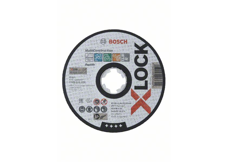Doorslijpschijf X-Lock 125x22,23x1,6mm Bosch Multi Material