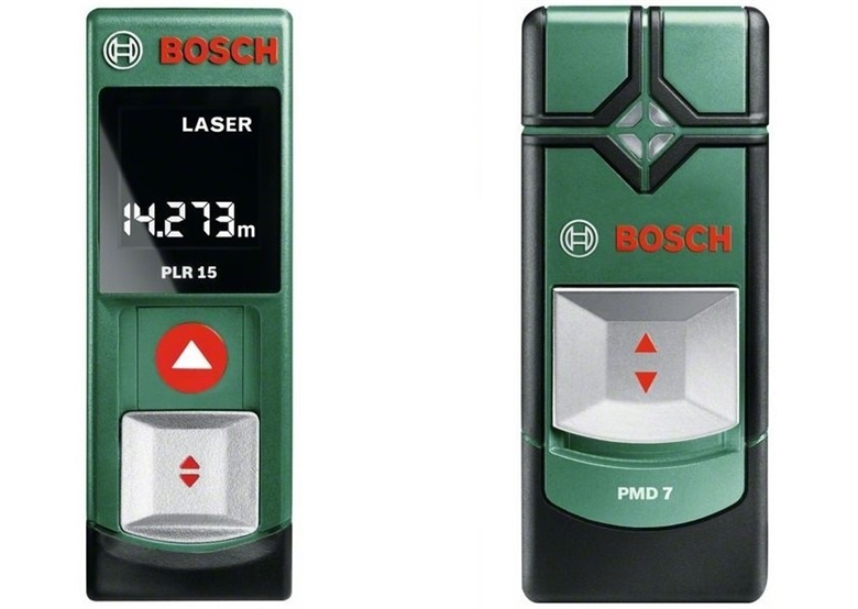 Laserafstandsmeter + Detector Bosch PLR15 i PMD7