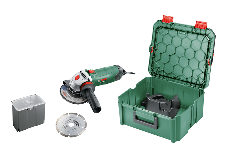 Haakse slijper Bosch PWS 850-125 in SBX +
