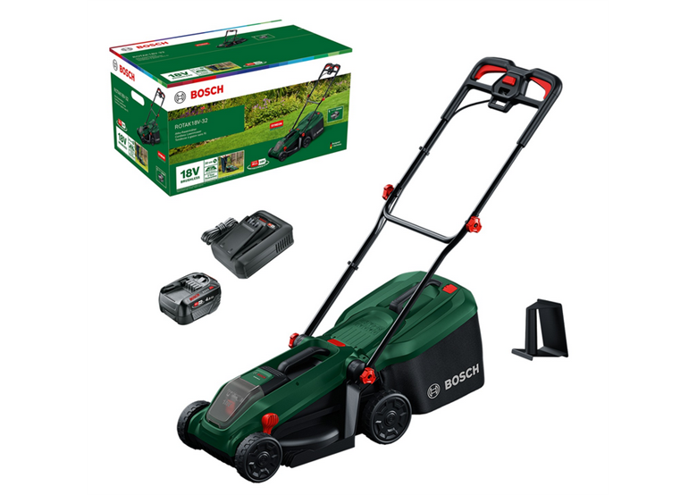 Grasmaaier - accu Bosch Rotak 18V-32 1x4.0Ah