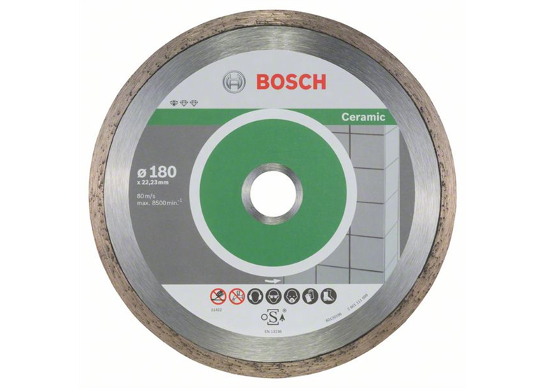 Diamantdoorslijpschijf 180mm Bosch Standard for Ceramic