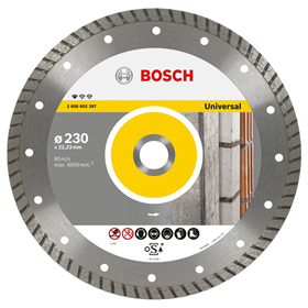 Diamantdoorslijpschijf 230x22,23x2,5mm Bosch Standard for Universal Turbo