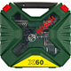 Boren en bitset 60-delig Bosch X-Line Classic