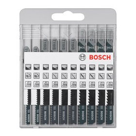 10-delige Robust Line decoupeerzaagbladenset Top Expert T-schacht Bosch X-PRO LINE JSB SET "BASIC FOR WOOD"