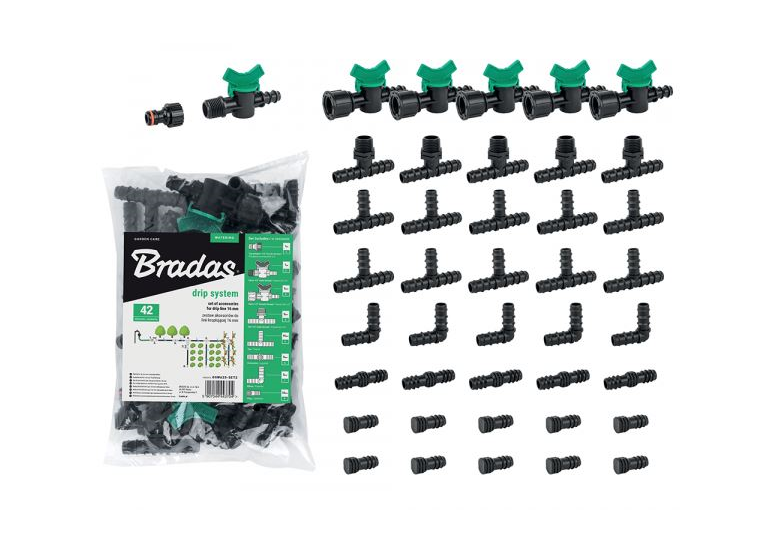 Dripline accessoires 16mm 42st. Bradas DSWA20-SET2